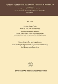 Abbildung von: Experimentelle Untersuchung der Nichtgleichgewichts-Expansionsströmung im Hyperschallbereich - VS Verlag für Sozialwissenschaften