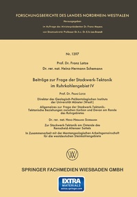 Abbildung von: Beiträge zur Frage der Stockwerk-Tektonik im Ruhrkohlengebiet IV - VS Verlag für Sozialwissenschaften