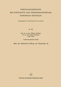 Cover: &Uuml;ber die fraktionierte F&auml;llung von Polyamiden (II) - VS Verlag f&uuml;r Sozialwissenschaften