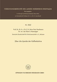 Abbildung von: Über die Lipoide der Kaffeebohne - VS Verlag für Sozialwissenschaften