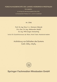 Abbildung von: Aufstickung von Schlacken des Systems CaO-SiO2-Al2O3 - VS Verlag für Sozialwissenschaften
