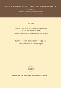 Abbildung von: Synthesen und Reaktionen von Epoxy- und Episulfido-Verbindungen - VS Verlag für Sozialwissenschaften