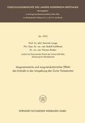 Cover: Magnetometrie und magnetokalorischer Effekt des Kobalts in der Umgebung der Curie-Temperatur - VS Verlag f&uuml;r Sozialwissenschaften