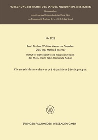 Abbildung von: Kinematik kleiner ebener und räumlicher Schwingungen - VS Verlag für Sozialwissenschaften