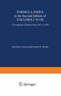 Cover: Formula Index to the Second Edition of Volume I to III - Springer