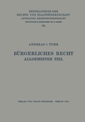 Cover: B&uuml;rgerliches Recht Allgemeiner Teil - Springer