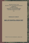 Cover: Milit&auml;rstrafrecht - Springer