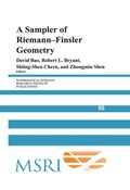 Bild: A Sampler of Riemann-Finsler Geometry - Cambridge University Press