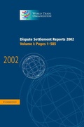 Abbildung von: Dispute Settlement Reports 2002: Volume 1, Pages 1-585 - Cambridge University Press