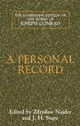 Cover: A Personal Record - Cambridge University Press