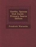 Cover: Goethe, Spinoza Und Jacobi - Nabu Press