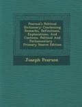 Cover: Pearson's Political Dictionary - Nabu Press