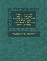 Enlarge image Cover: How Community Matters for User Innovation - Nabu Press