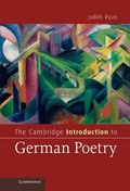 Cover: The Cambridge Introduction to German Poetry - Cambridge University Press