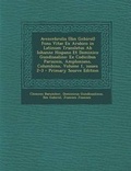 Cover: Avencebrolis (Ibn Gebirol) Fons Vitae Ex Arabico in Latinum Translatus AB Iohanne Hispano Et Dominico Gundissalino - Nabu Press