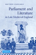 Cover: Parliament and Literature in Late Medieval England - Cambridge University Press