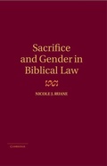 Cover: Sacrifice and Gender in Biblical Law - Cambridge University Press