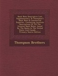 Cover: Bank Note Descriptive List - Nabu Press