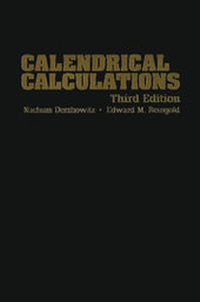 Enlarge image Cover: Calendrical Calculations - Cambridge University Press