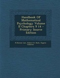 Cover: Handbook of Mathematical Psychology Volume II Chapters 9 14 - Primary Source Edition - Nabu Press