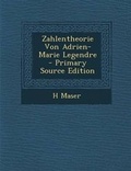 Cover: Zahlentheorie Von Adrien-Marie Legendre - Primary Source Edition - Nabu Press