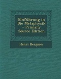 Cover: Einfuhrung in Die Metaphysik - Nabu Press
