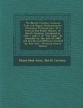 Cover: The North Carolina Criminal Code and Digest - Nabu Press