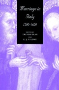 Cover: Marriage in Italy, 1300-1650 - Cambridge University Press