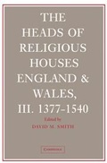 Cover: The Heads of Religious Houses 3 Volume Hardback Set - Cambridge University Press