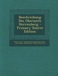 Cover: Beschreibung Des Oberamts Herrenberg - Primary Source Edition - Nabu Press