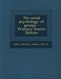 Cover: The Social Psychology of Groups - Nabu Press
