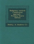 Cover: Budgetary Control - Nabu Press