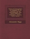 Cover: Platon's Erziehungslehre - Nabu Press