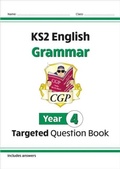 Cover: KS2 English Year 4 Grammar Targeted Question Book (with Answers) - Coordination Group Publications Ltd (CGP)
