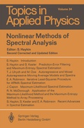 Cover: Nonlinear Methods of Spectral Analysis - Springer