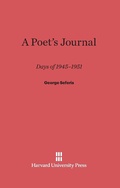 Cover: A Poet's Journal - Harvard University Press