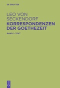 Cover: Korrespondenzen der Goethezeit - De Gruyter