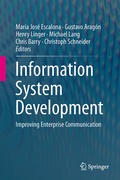 Cover: Information System Development - Springer