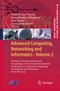 Enlarge image Cover: Advanced Computing, Networking and Informatics- Volume 2 - Springer