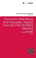Cover: Economic Well-Being and Inequality - Emerald Group Publishing Limited
