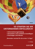 Cover: So starten Sie Ihr Unternehmen erfolgreich! - Manz