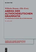 Cover: Abriss der althochdeutschen Grammatik - De Gruyter