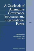 Cover: A Casebook of Alternative Governance Structures and Organizational Forms - RAND