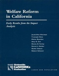Cover: Welfare Reform in California - RAND
