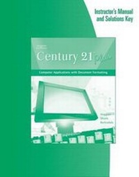 Enlarge image Cover: Solutions Key for Hoggatt/Shank's C21 Integrated Computer Applications with Document Formatting, 8th - South-Western