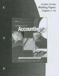 Cover: Fundamentals of Accounting: Working Papers, Chapters 1-16 - Cengage Learning, Inc