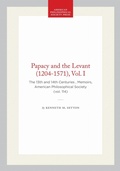 Cover: Papacy and the Levant (1204-1571), Vol. I - American Philosophical Society Press