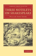 Cover: Three Notelets on Shakespeare - Cambridge University Press