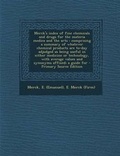 Cover: Merck's Index of Fine Chemicals and Drugs for the Materia Medica and the Arts - Nabu Press