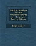 Cover: Relativitatstheorie Und Okonomieprinzip - Nabu Press